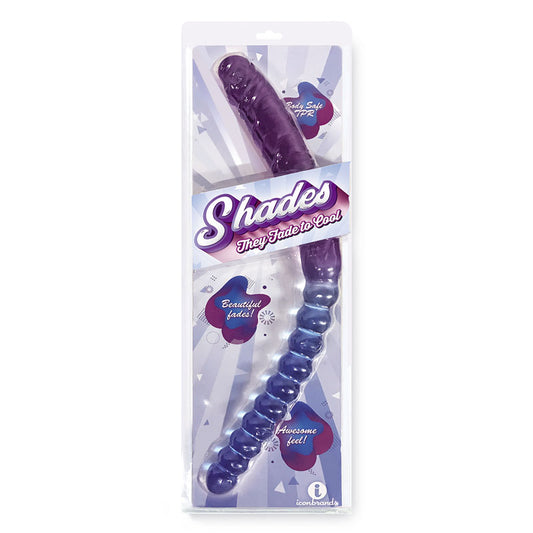 Shades 17'' Jelly Tpr Double Dong Violet/Blue 44 Cm Double Dong