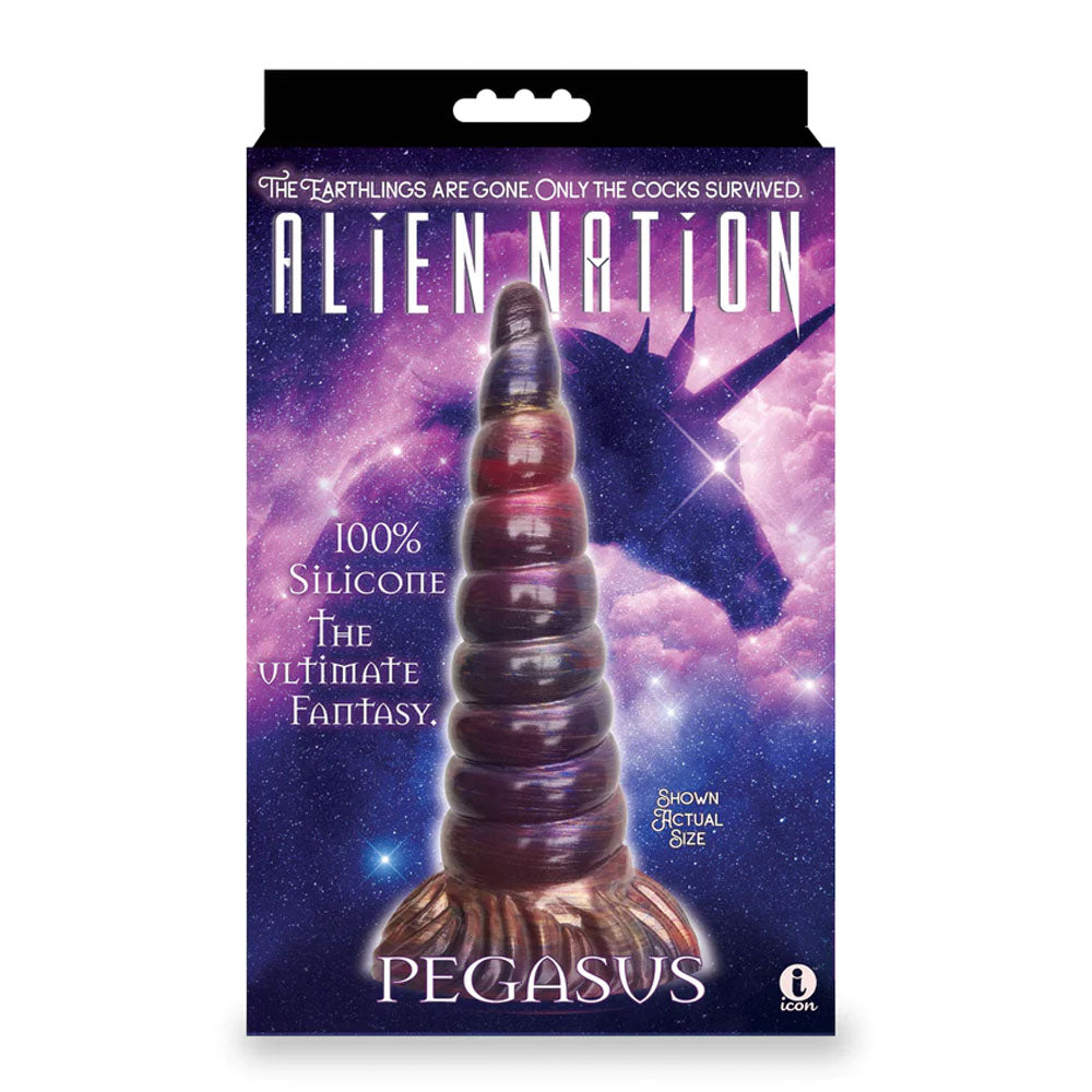 Alien Nation Pegasus Metallic Coloured 20.3 Cm Unicorn Fantasy Dong