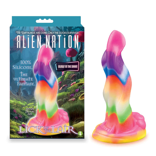 Alien Nation Lick Of The Lair Glow In Dark Rainbow 17.8 Cm Fantasy Dong