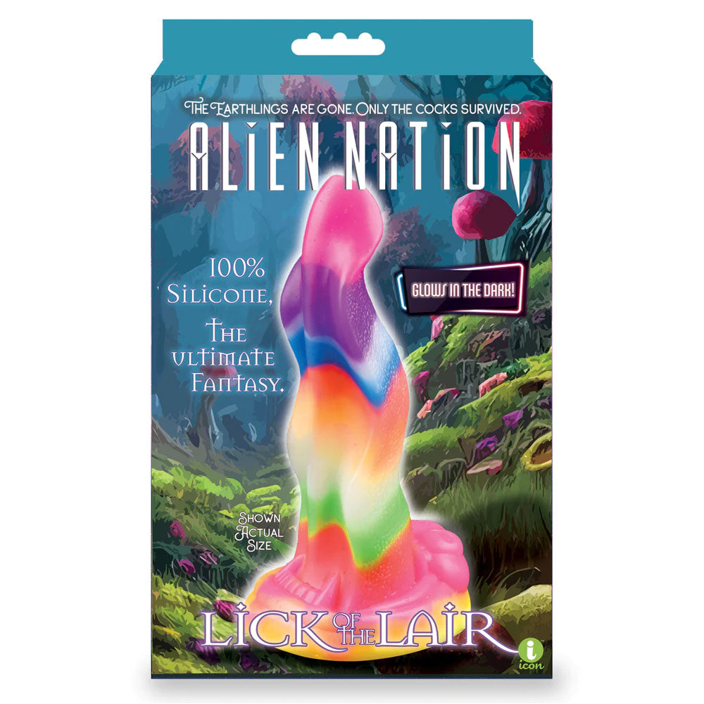 Alien Nation Lick Of The Lair Glow In Dark Rainbow 17.8 Cm Fantasy Dong