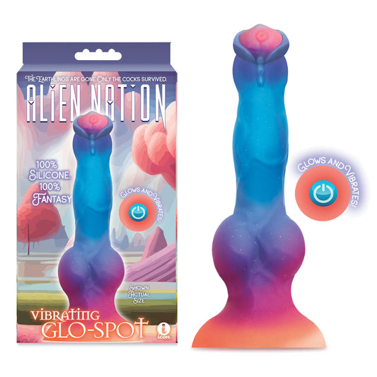 Alien Nation Glo Spot Glow In Dark Coloured 21.6 Cm Usb Rechargeable Vibrating Fantasy Dong