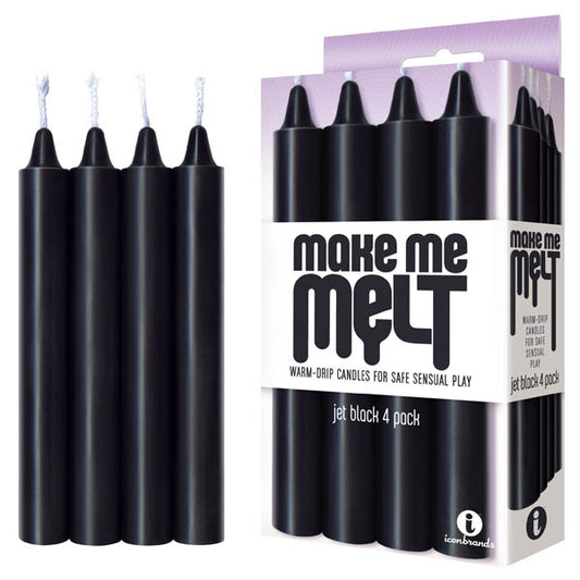 Make Me Melt Drip Candles Black Jet Black Drip Candles 4 Pack