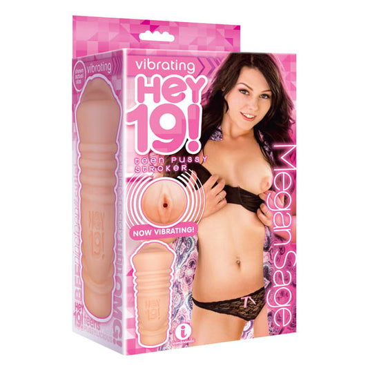 Hey 19! Megan Sage Flesh Teen Vibrating Vagina Masturbator