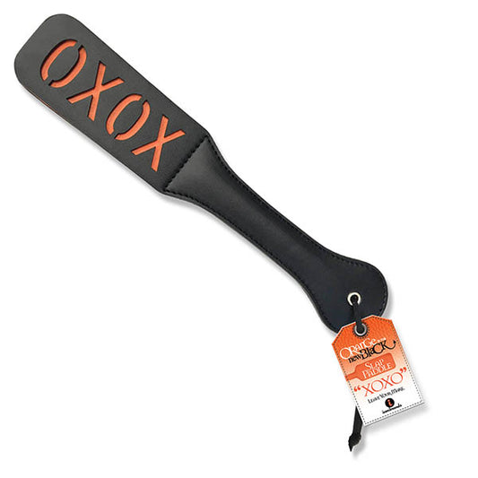 The 9's Orange Is The New Black, Slap Paddle Xoxo Black Paddle