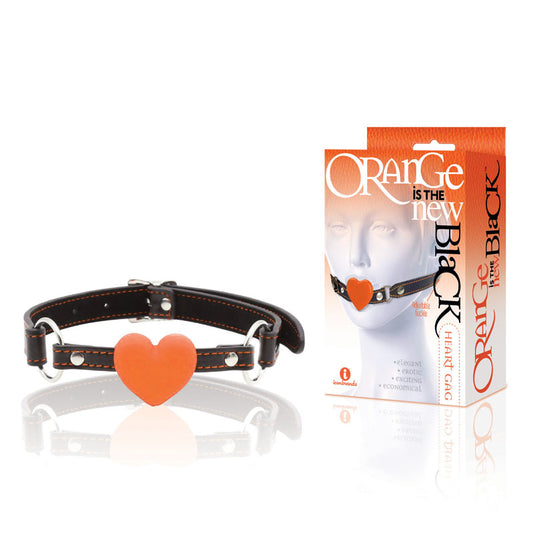 The 9's Orange Is The New Black, Heart Gag Black/Orange Mouth Restraint