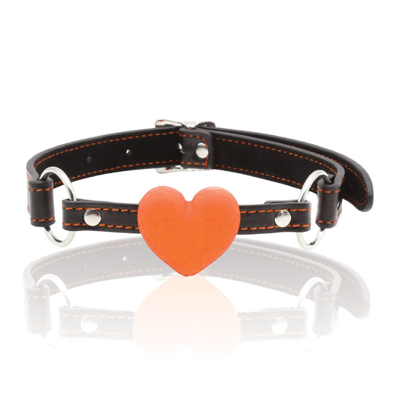 The 9's Orange Is The New Black, Heart Gag Black/Orange Mouth Restraint