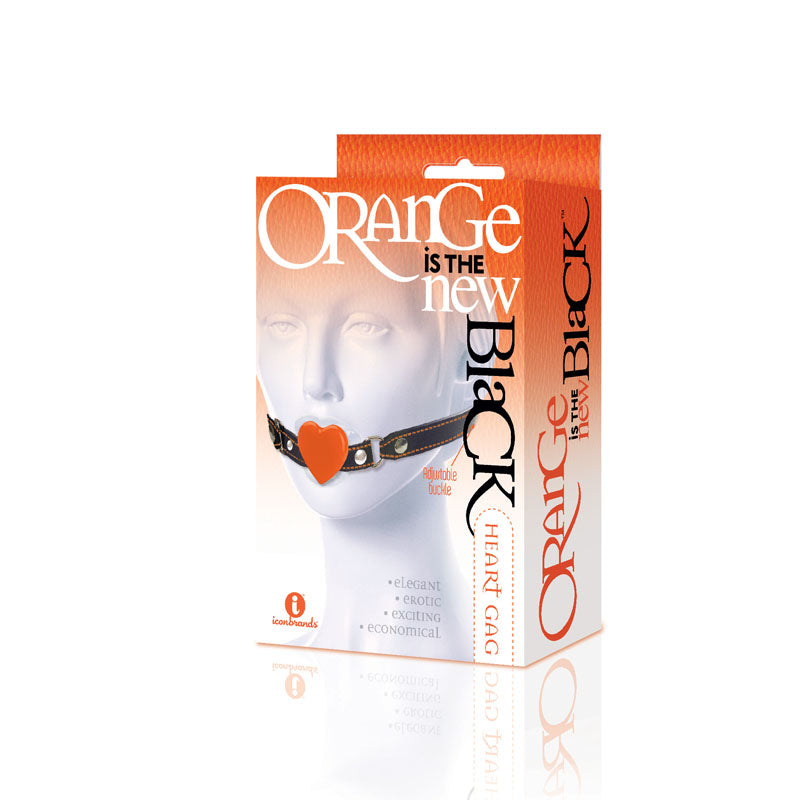 The 9's Orange Is The New Black, Heart Gag Black/Orange Mouth Restraint