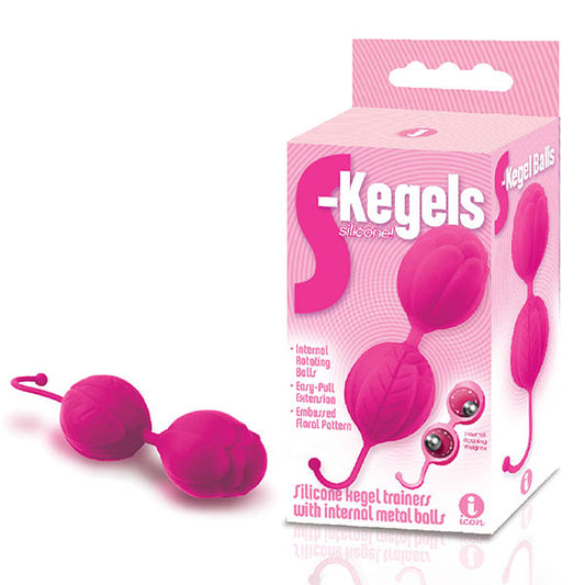 The 9's S Kegels Pink Silicone Kegel Balls