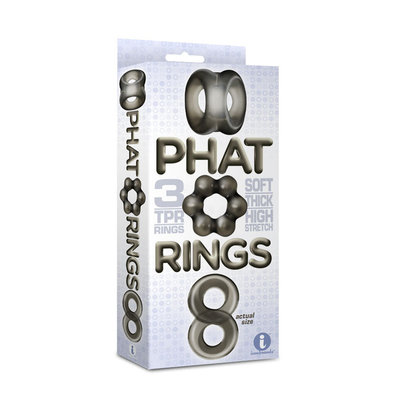 The 9's Phat Rings Smoke Cock Rings Set Of 3