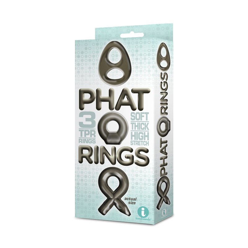The 9's Phat Rings Smoke Cock Rings Set Of 3