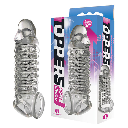 The 9's Toppers Open Ended Clear Penis Extension Sleeve