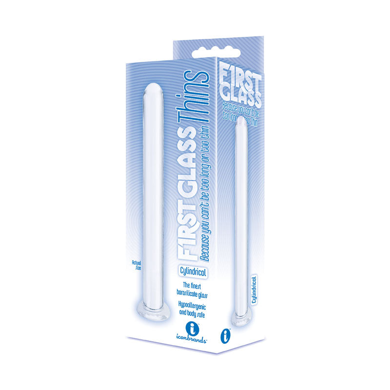 The 9's First Glass Thins, Cylindrical Clear Glass 17.8 Cm Dildo