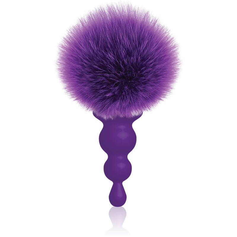 The 9's Cottontails, Beaded, Purple Purple Butt Plug With Bunny Tail