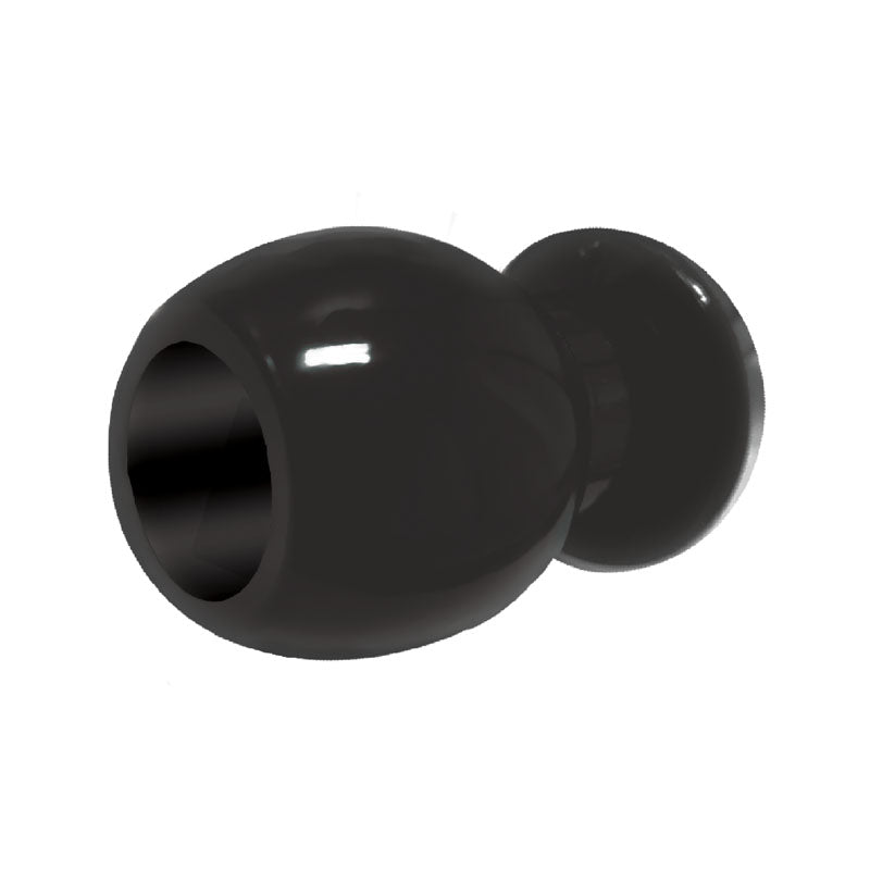 The 9's Port Hole, Hollow Butt Plug Black Hollow Butt Plug