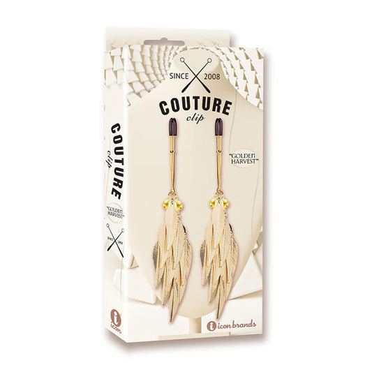 Couture Clip Golden Harvest Gold Nipple Clamps Set Of 2