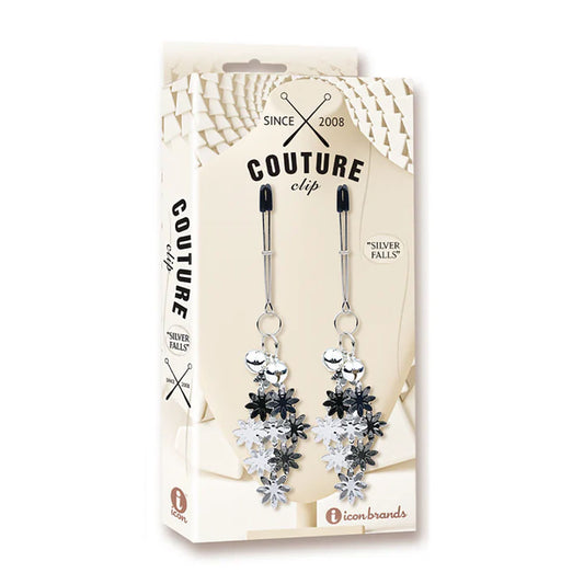 Couture Clip Silver Falls Silver Nipple Clamps Set Of 2