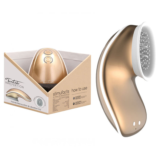 Twitch 1 Gold Gold Usb Rechargeable Suction Vibrator
