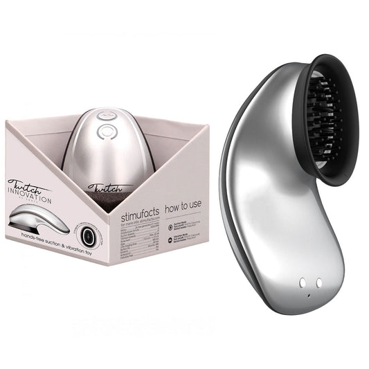 Twitch 1 Silver Silver Usb Rechargeable Suction Vibrator