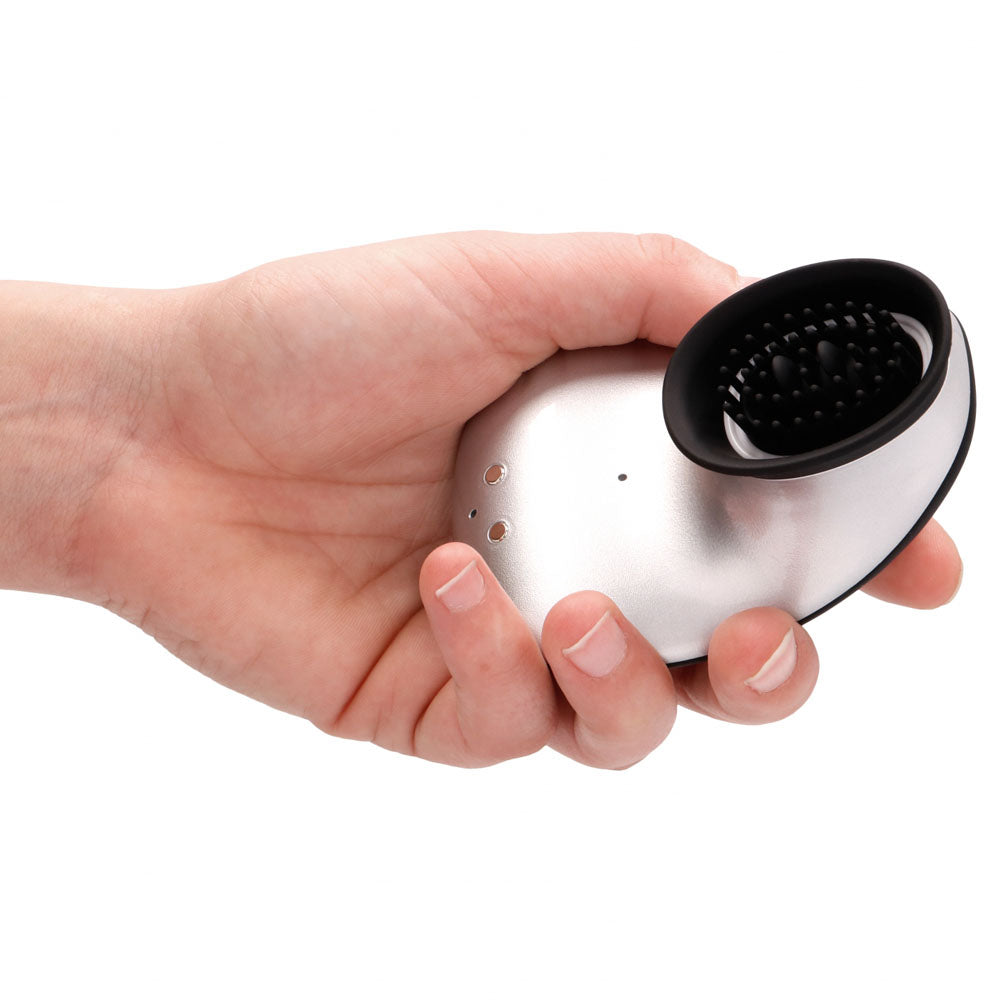 Twitch 1 Silver Silver Usb Rechargeable Suction Vibrator