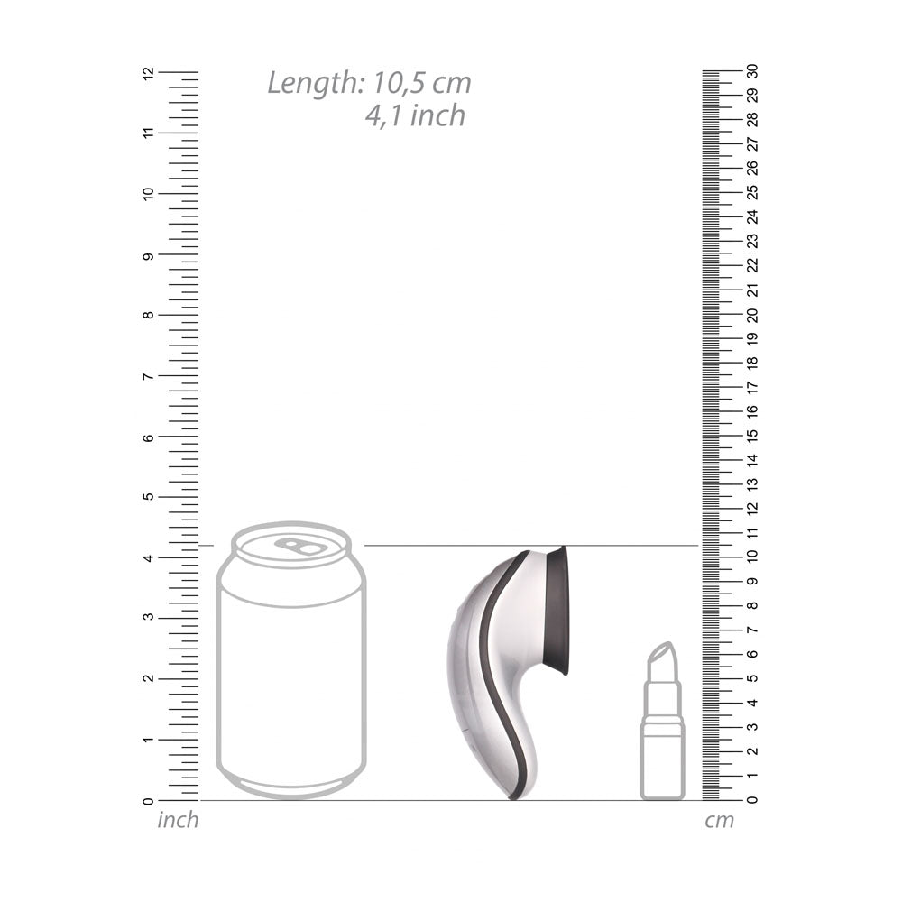 Twitch 1 Silver Silver Usb Rechargeable Suction Vibrator