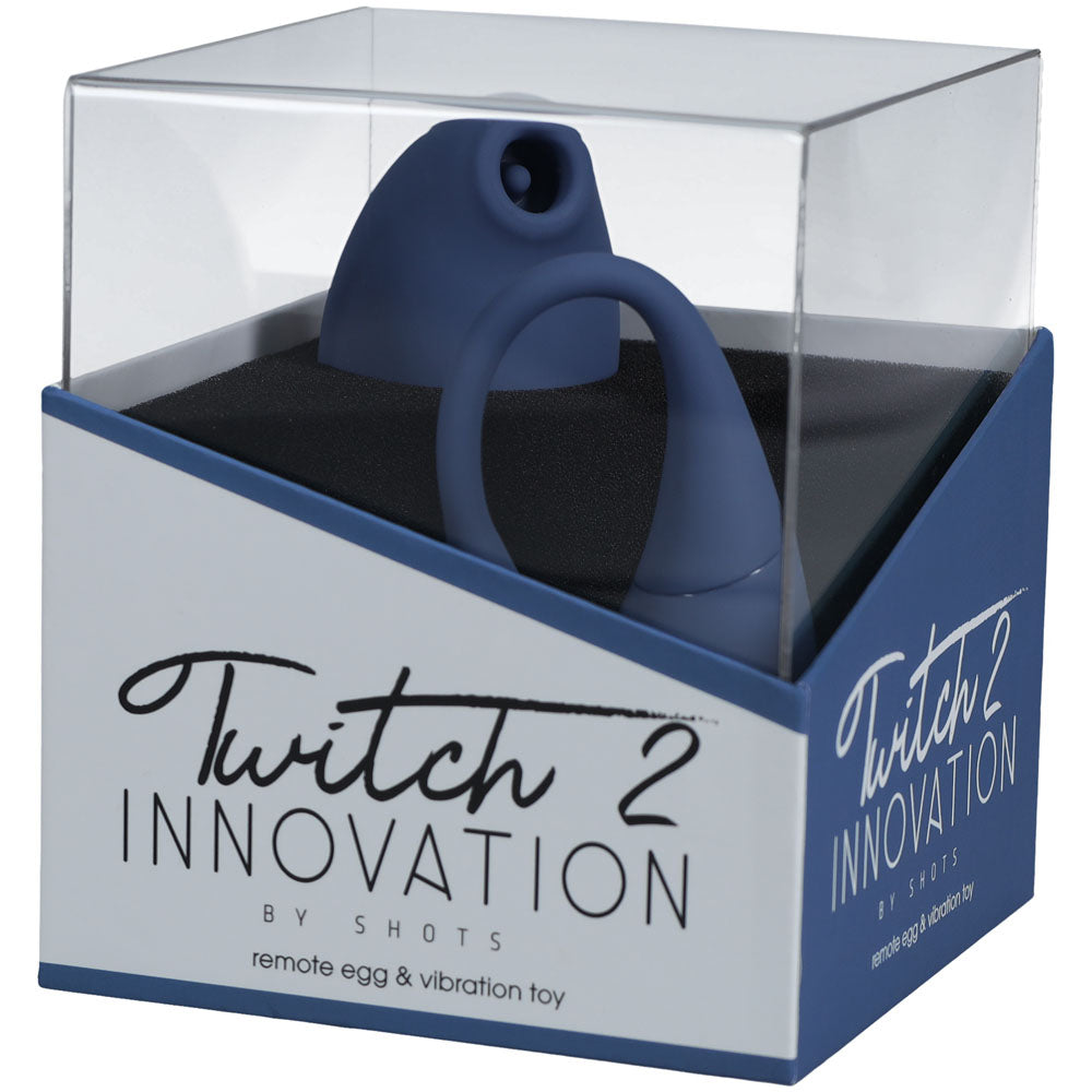 Twitch 2 Blue Blue Us Rechargeable Suction Vibrator With Remote Vibrating Egg