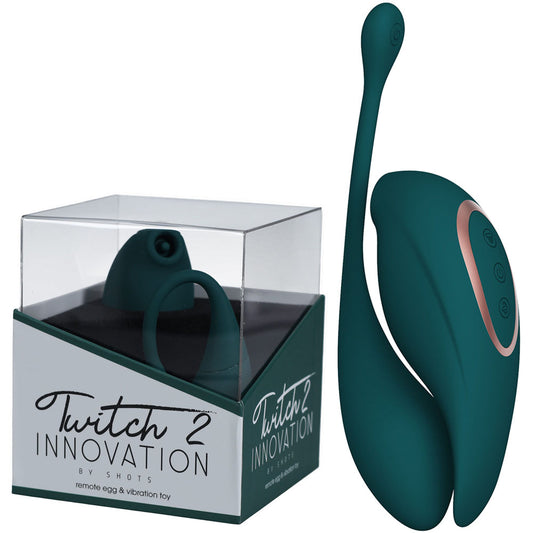 Twitch 2 Green Green Us Rechargeable Suction Vibrator With Remote Vibrating Egg