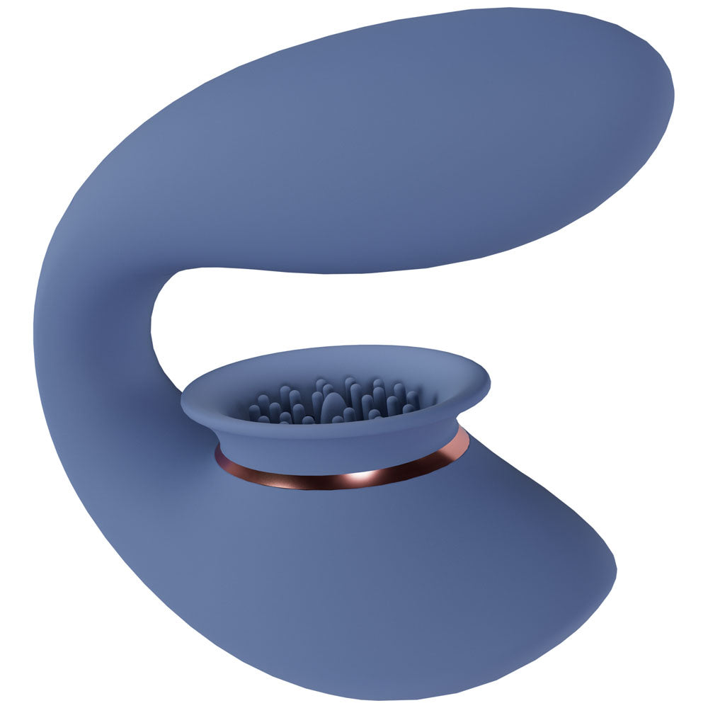 Twitch 3 Blue/Grey Blue/Grey Usb Rechargeable Suction Vibrator