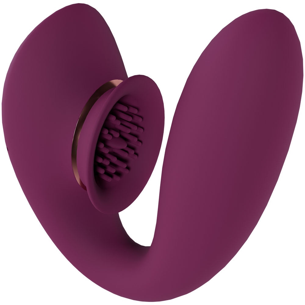Twitch 3 Burgundy Burgundy Usb Rechargeable Suction Vibrator