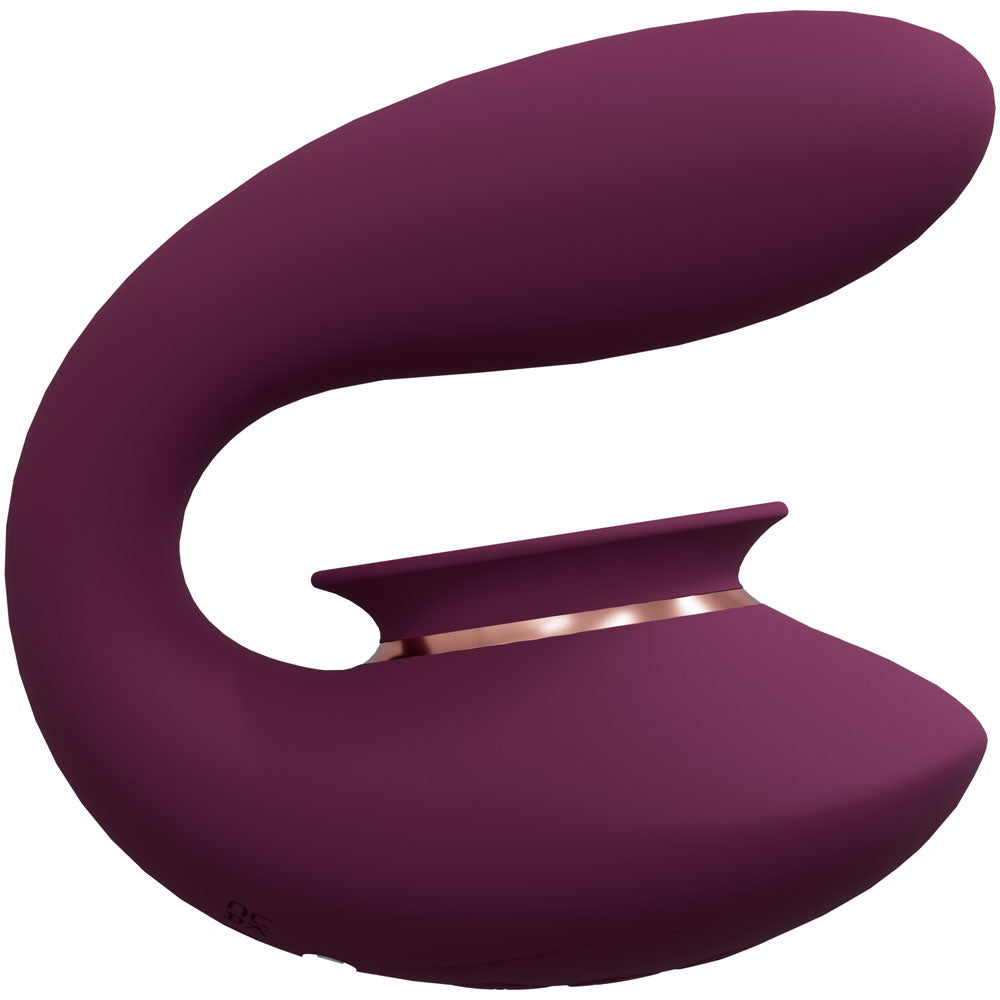 Twitch 3 Burgundy Burgundy Usb Rechargeable Suction Vibrator