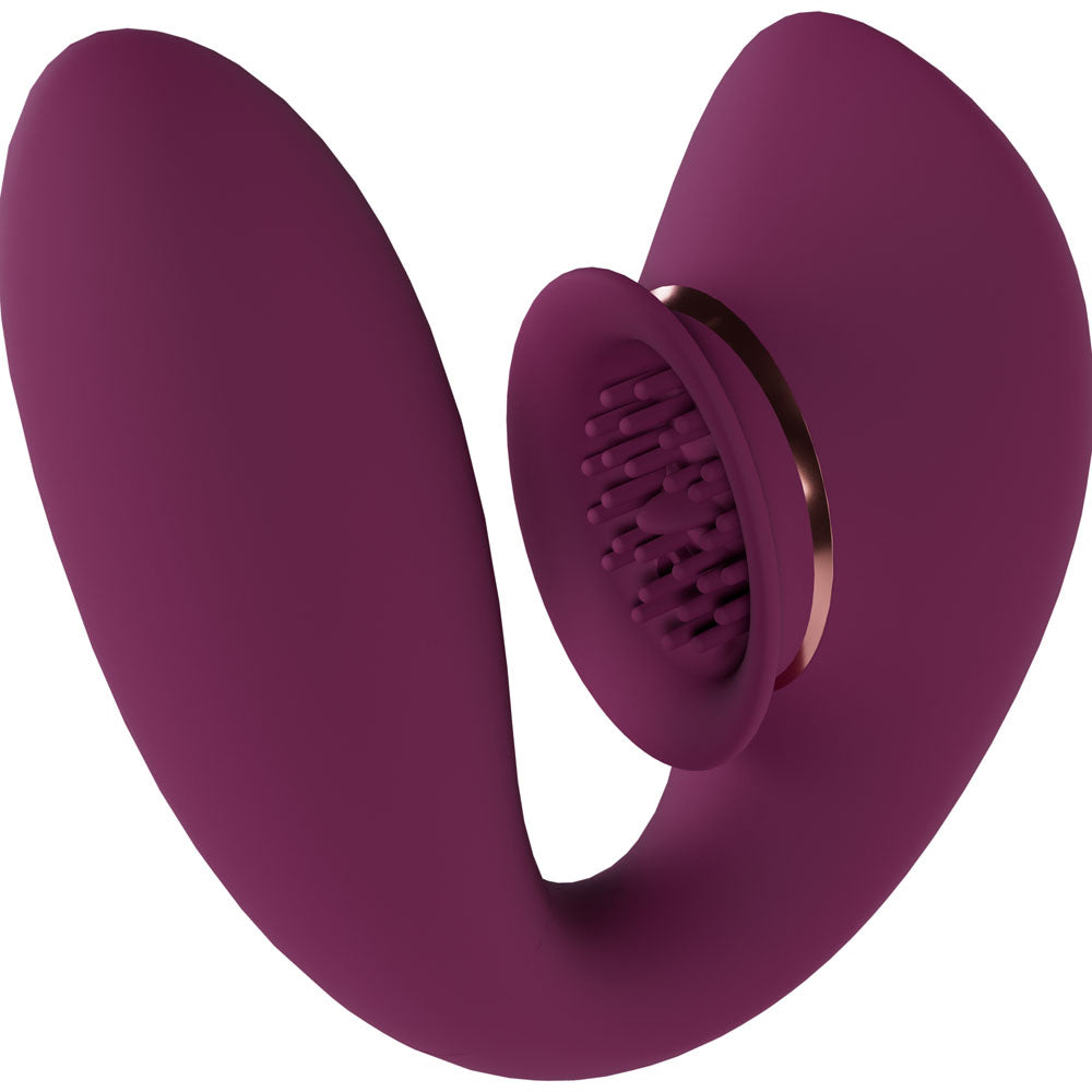 Twitch 3 Burgundy Burgundy Usb Rechargeable Suction Vibrator