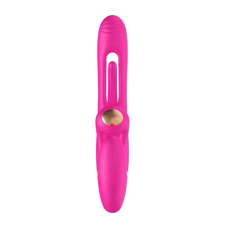 Adam & Eve Orgaz Ohh Matic Pink 23.5 Cm Usb Rechargeable Strapless Strap On With Remote