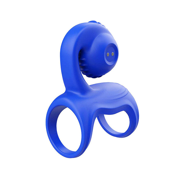 Adam & Eve Rockin & Rollin Snail Blue Usb Rechargeable Vibrating Couples Cage