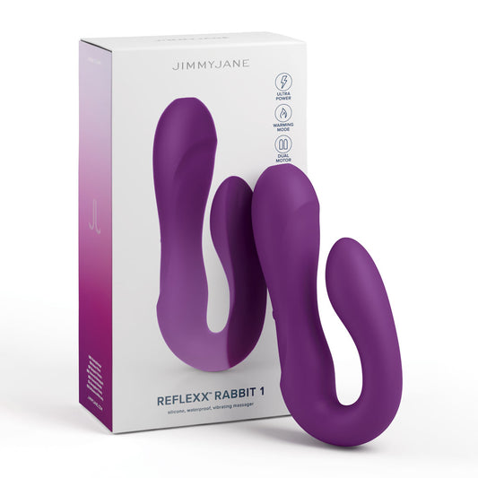Jimmy Jane Reflexx Rabbit 1 Purple Usb Rechargeable Dual Vibrator