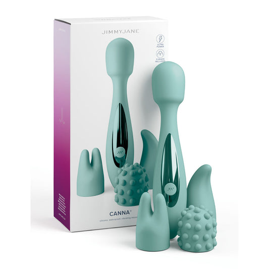 Jimmy Jane Canna Teal 21.8 Cm Massage Wand With 3 Interchangeable Heads