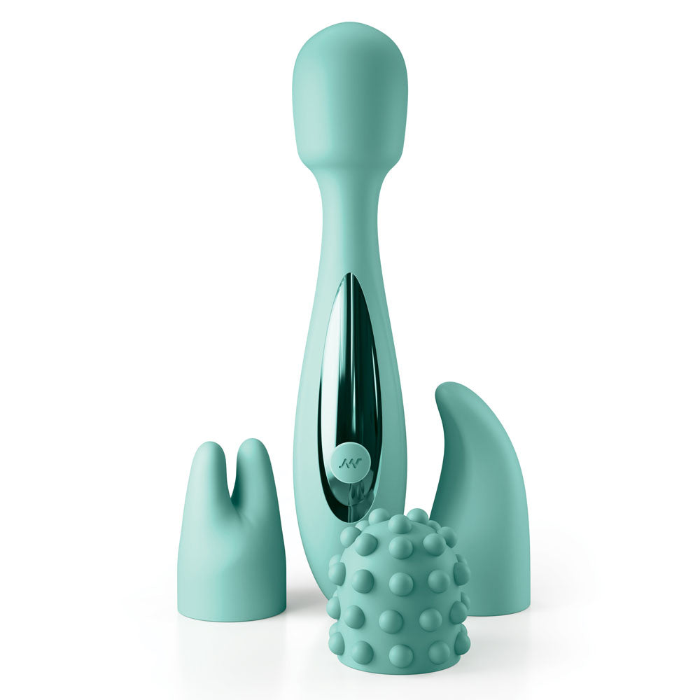 Jimmy Jane Canna Teal 21.8 Cm Massage Wand With 3 Interchangeable Heads