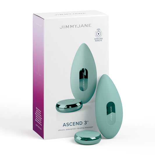 Jimmy Jane Ascend 3 Teal 9 Cm Usb Rechargeable Stimulator With Wireless Remote