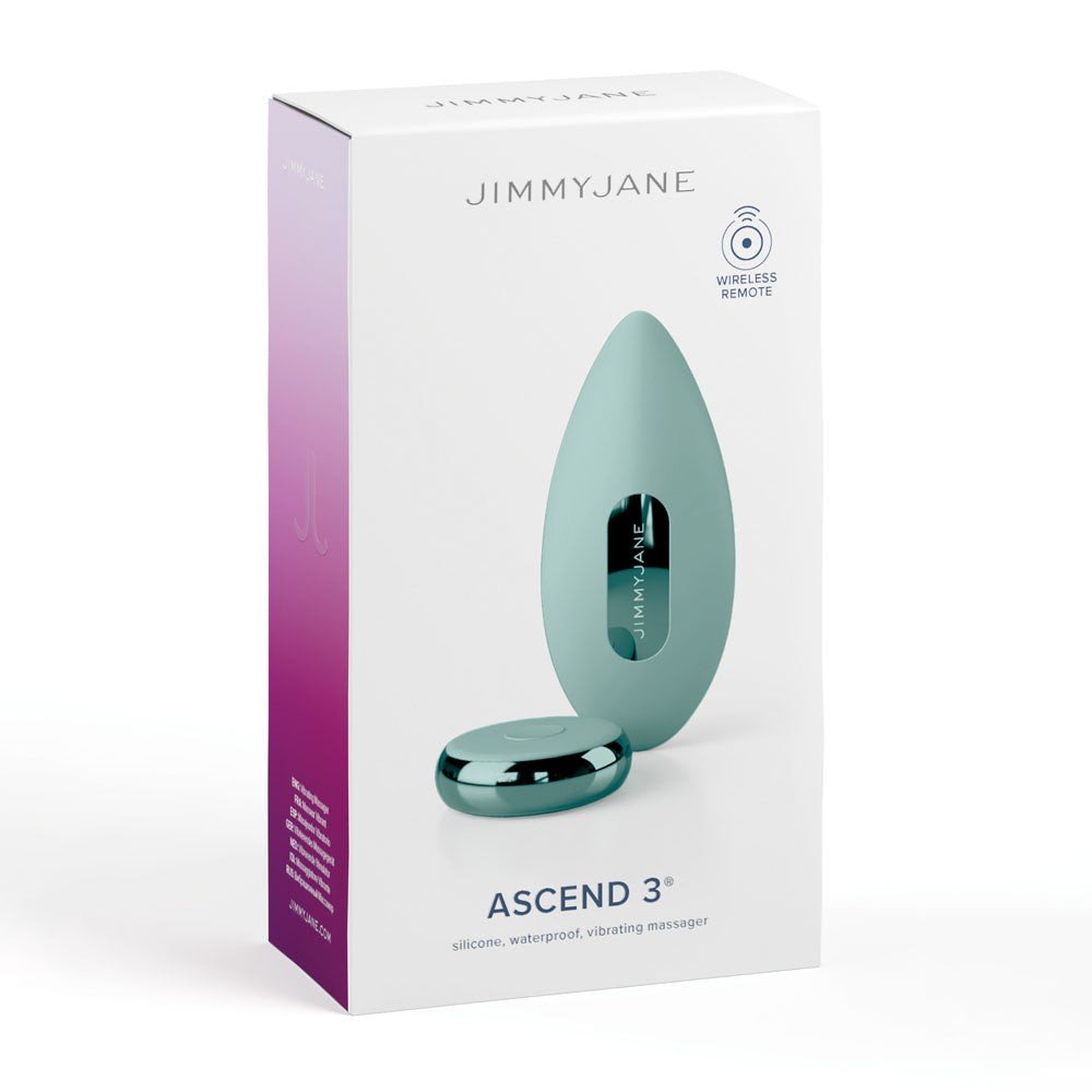 Jimmy Jane Ascend 3 Teal 9 Cm Usb Rechargeable Stimulator With Wireless Remote