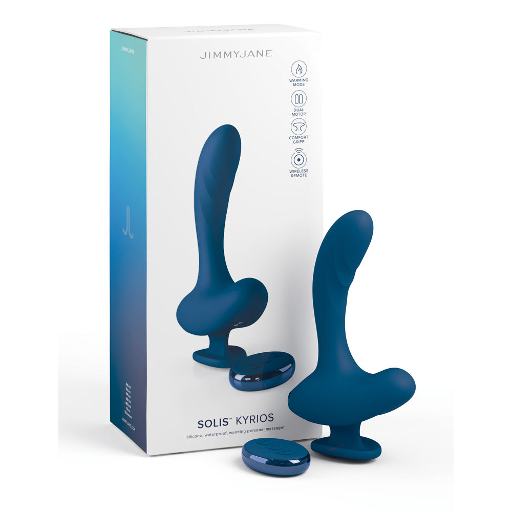 Jimmy Jane Solis Kyrios Blue Usb Rechargeable Prostate Massager With Remote
