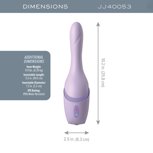 Jimmy Jane Hello Bang Purple 27 Cm Usb Rechargeable Warming & Thrusting Vibrator