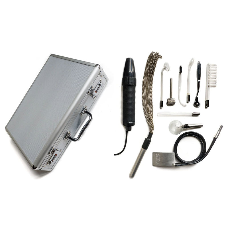 Kink Lab Agent Noir Neon Wand Kit E Stim Kit 11 Piece Set