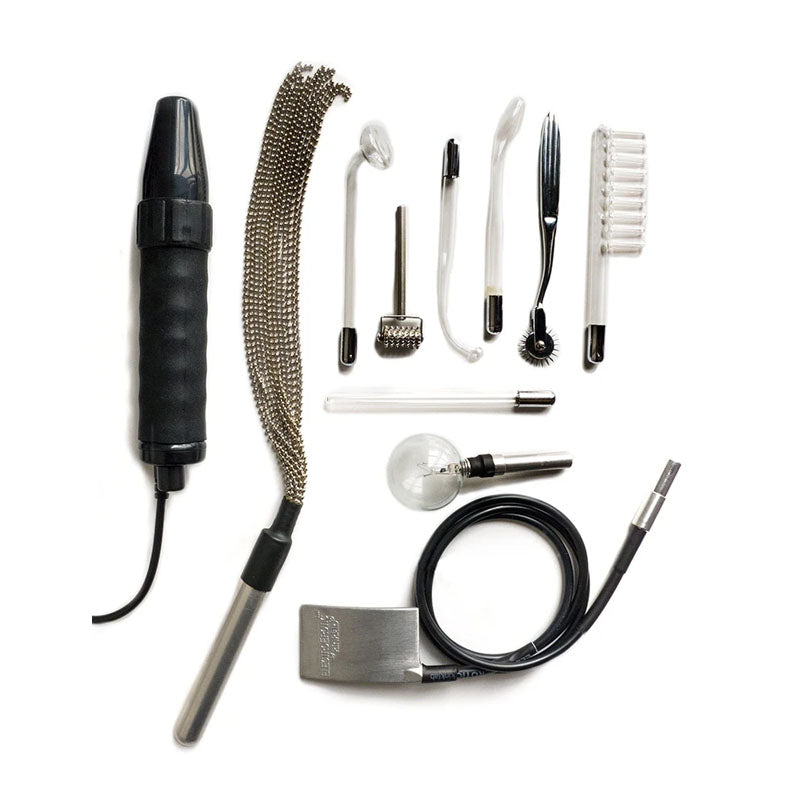 Kink Lab Agent Noir Neon Wand Kit E Stim Kit 11 Piece Set
