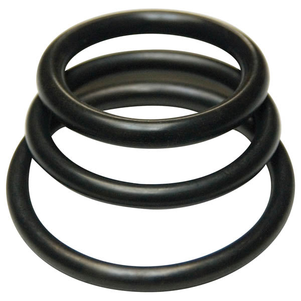 Kink Lab Rubber Cock Rings Black Rubber Cock Rings Set Of 3 Sizes