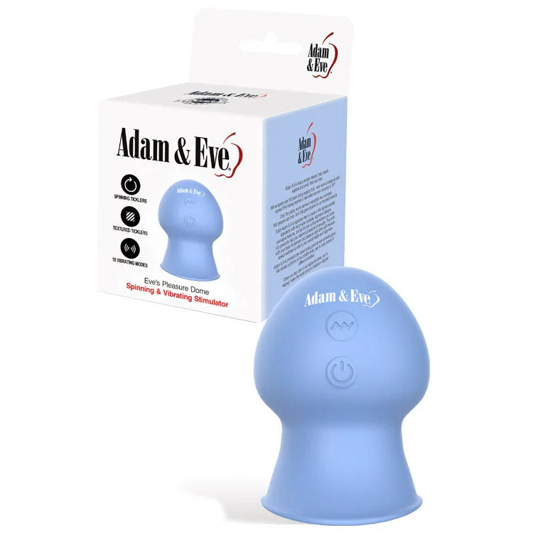 Adam & Eve Eves Pleasure Dome Blue Blue Usb Rechargeable Spinning & Vibrating Stimulator