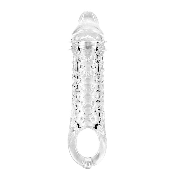 Adam & Eve Adams Crystal Extender Clear 22.9 Cm Penis Extender Sleeve With Adjustable Inner
