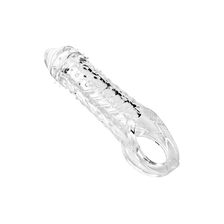 Adam & Eve Adams Crystal Extender Clear 22.9 Cm Penis Extender Sleeve With Adjustable Inner