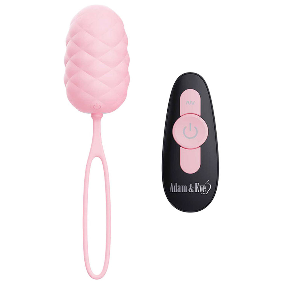 Adam & Eve Pillow Talk Egg Pink Usb Rechargeable Vibrating Egg With Wireless Remote Control