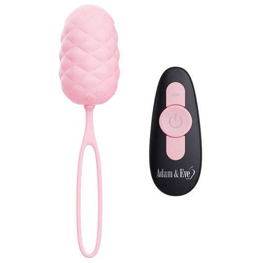 Adam & Eve Pillow Talk Egg Pink Usb Rechargeable Vibrating Egg With Wireless Remote Control