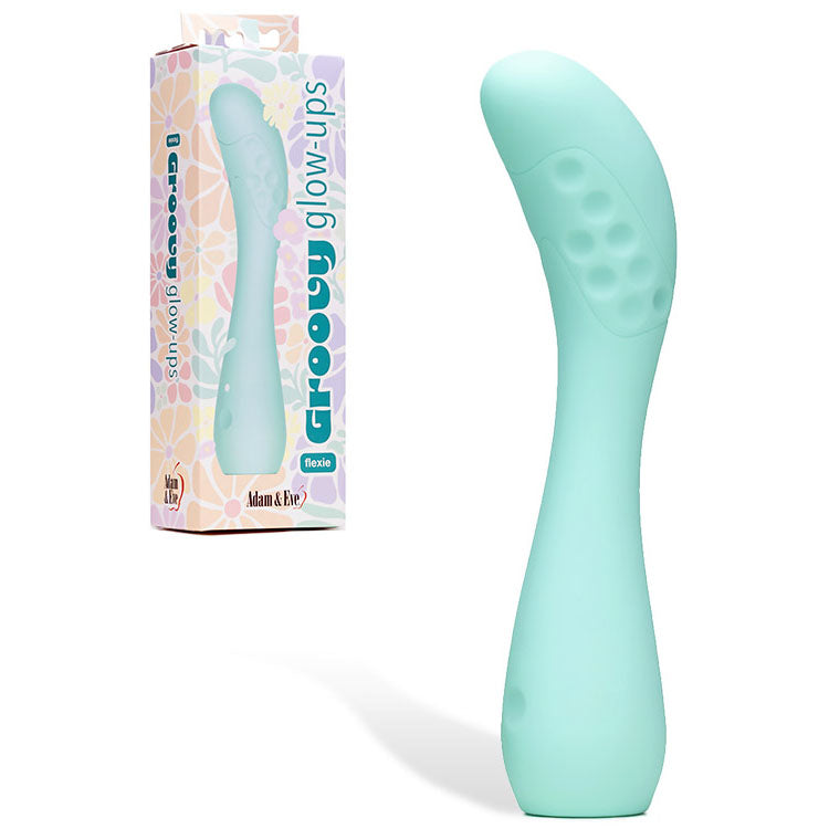 Adam & Eve Groovy Glow Ups Flexie Blue 19 Cm Usb Rechargeable G Spot Vibrator