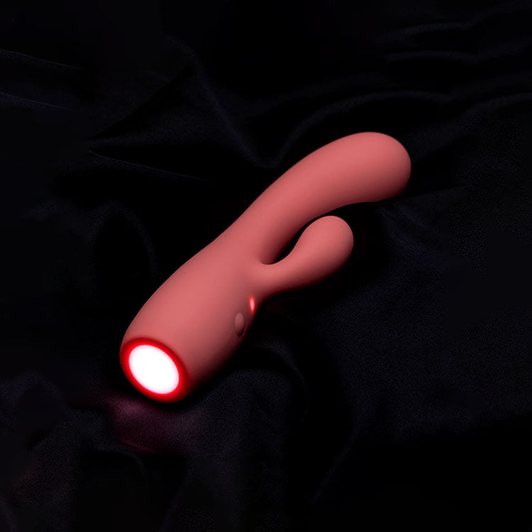 Adam & Eve Groovy Glow Ups Curvie Pink 17.8 Cm Usb Rechargeable Rabbit Vibrator