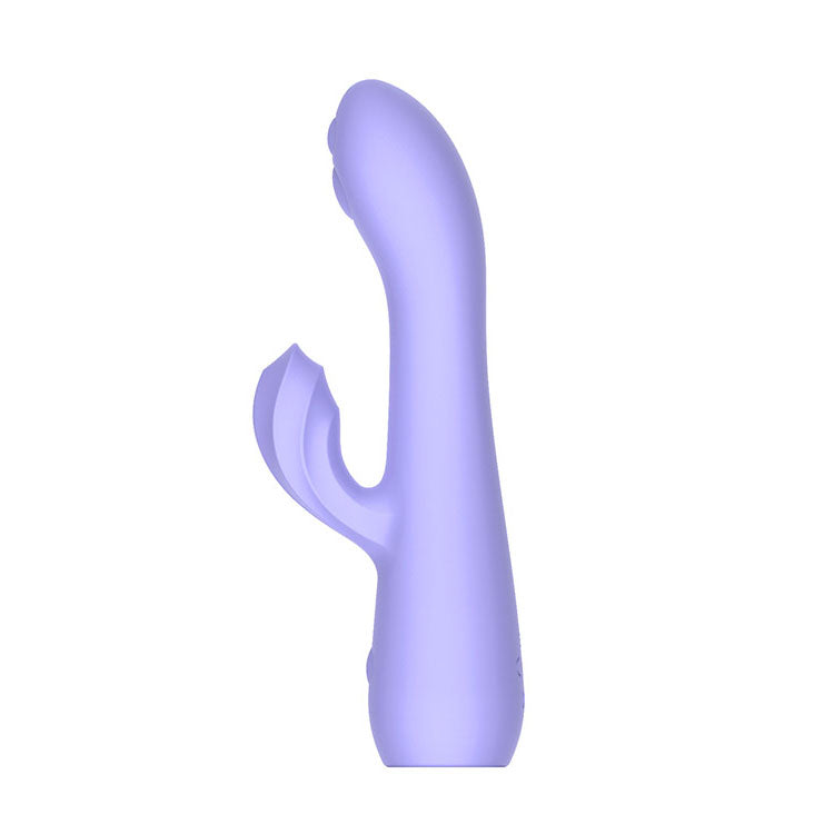 Adam & Eve Groovy Glow Ups Wavie Purple 16.5 Cm Usb Rechargeable Rabbit Vibrator